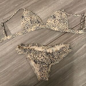 Cheetah print bikini set